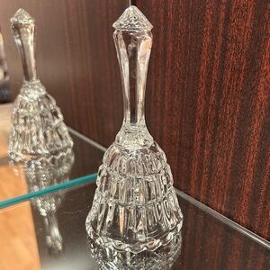 Vintage Glass Dinner Bell withGlass Handle